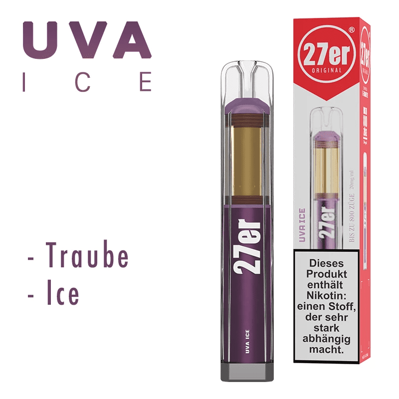 27er by Venookah - Einweg E-Zigarette - UVA Ice 2% Nikotin