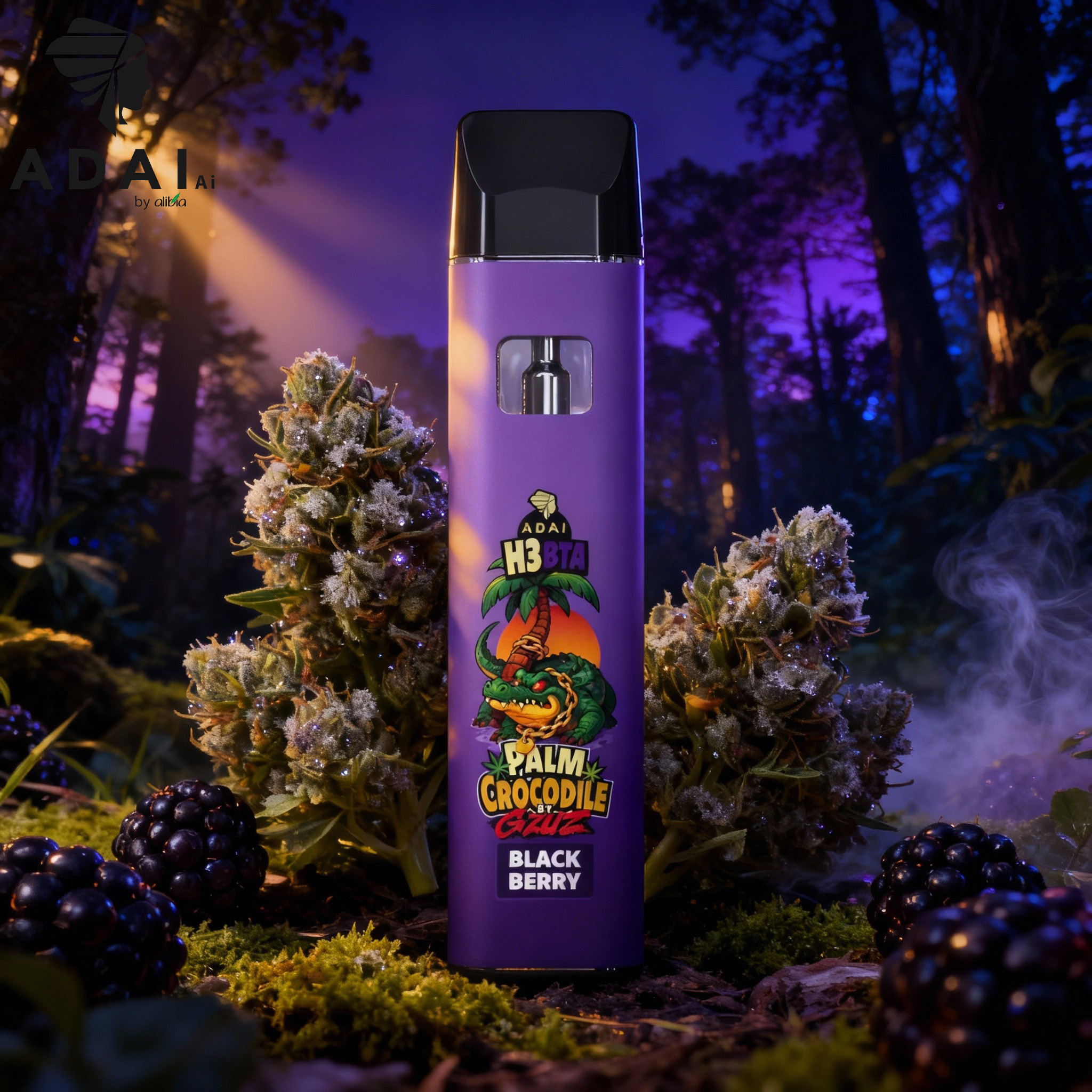 Palm Crocodile H3BTA Vape - Blackberry 1ml