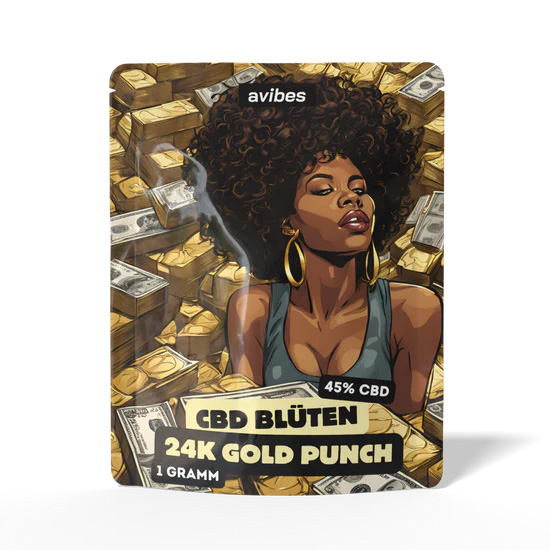 avibes CBD Blüte - 24K Gold Punch 45% 1g