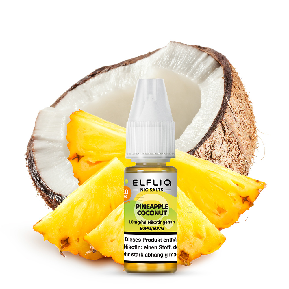 Elfliq Nikotinsalz Liquid Pineapple Coconut 10mg 10ml Elfliq Nikotinsalz Liquid Pineapple Coconut 10mg 10ml