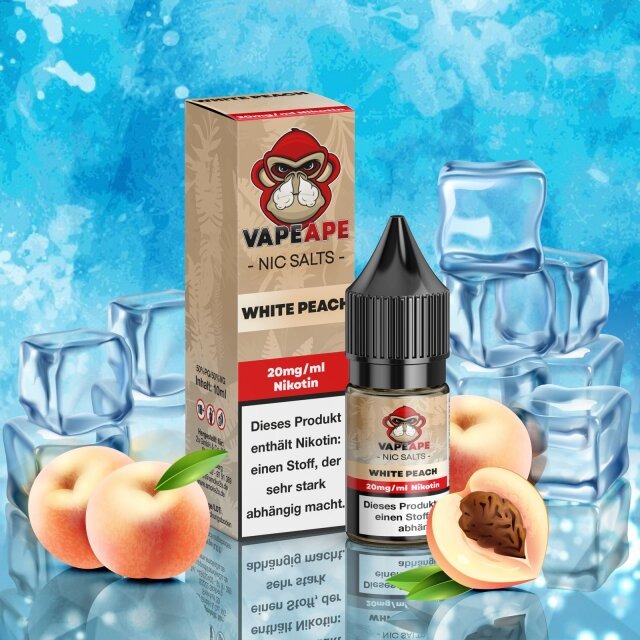 Vapeape Liquid White Peach 10ml 20mg Vapeape Liquid White Peach 10ml 20mg