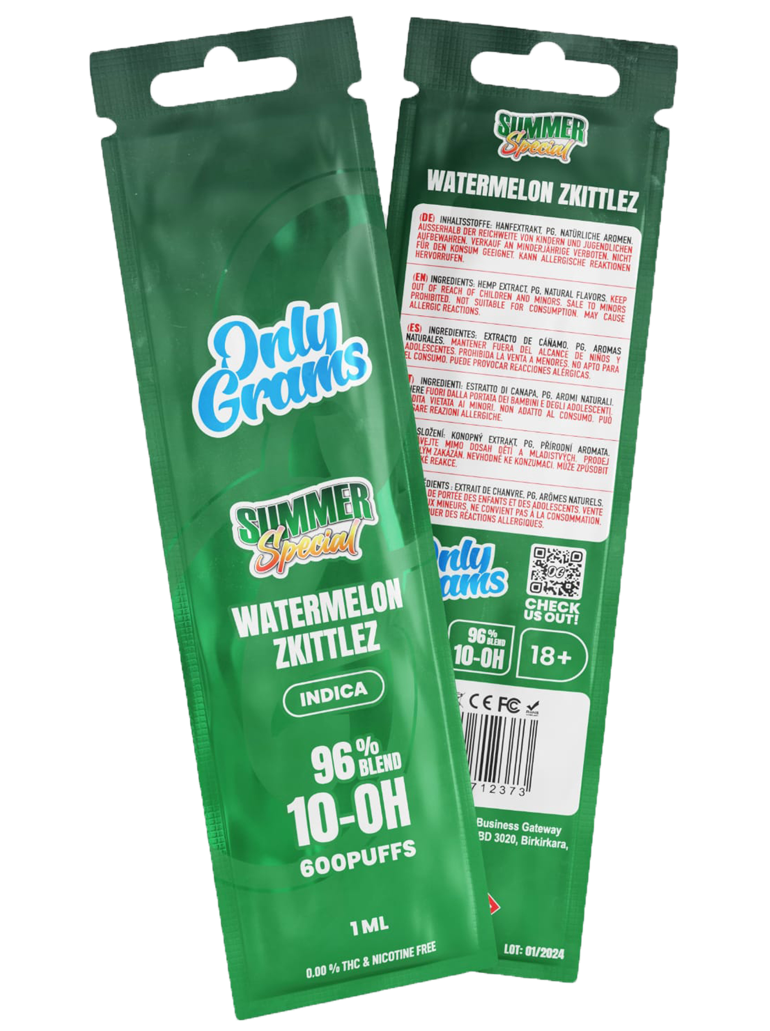 Only Grams 10-OH Hybrid Vape Watermelon Zkittlez Only Grams 10-OH Hybrid Vape Watermelon Zkittlez