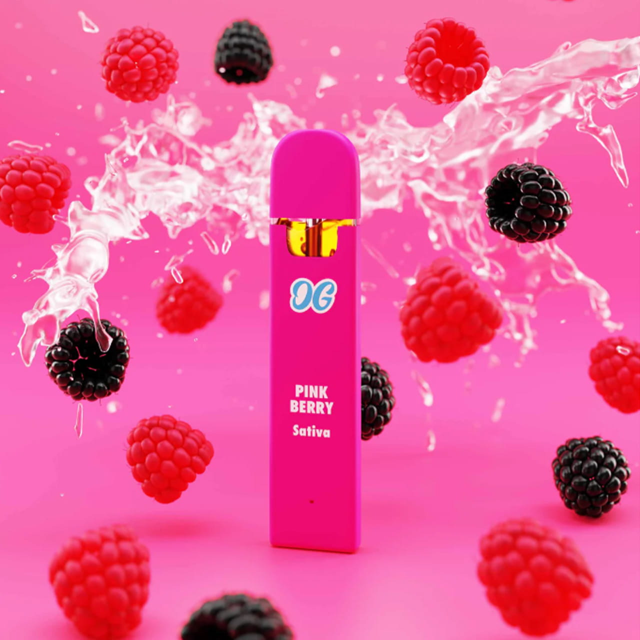 Only Grams HHC Vape Einweg E-Zigarette Pink Berry 80%