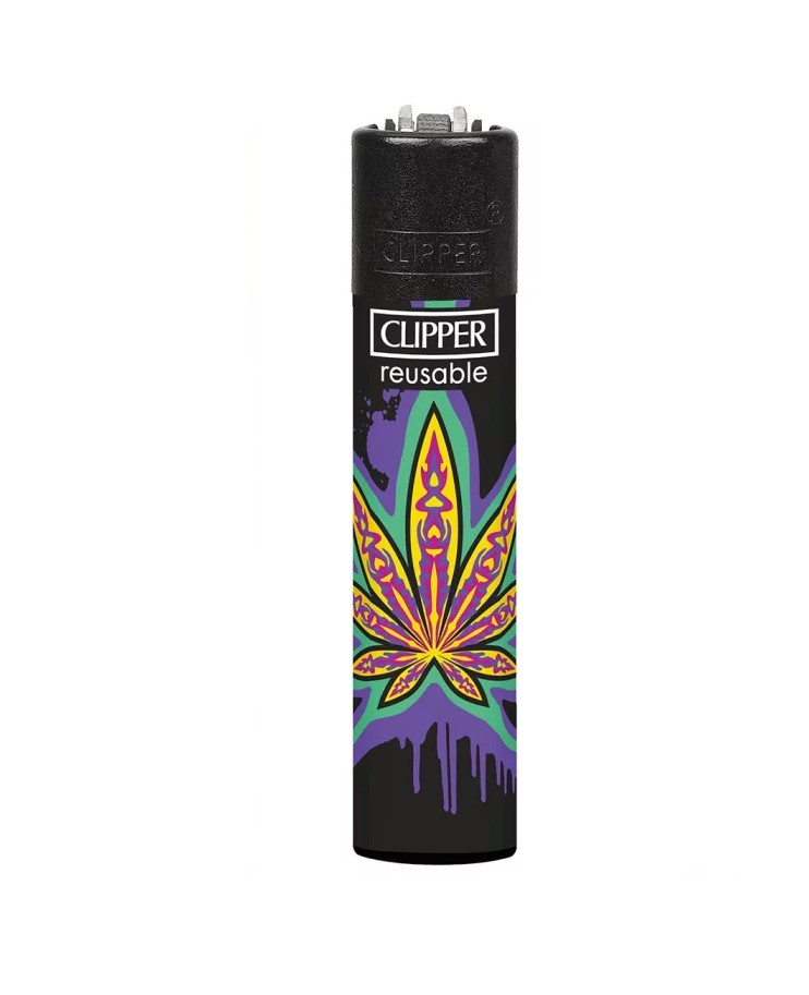 Clipper Feuerzeug Neon Leaves 2 Collection Motiv 3 Clipper Feuerzeug Neon Leaves 2 Collection Motiv 3
