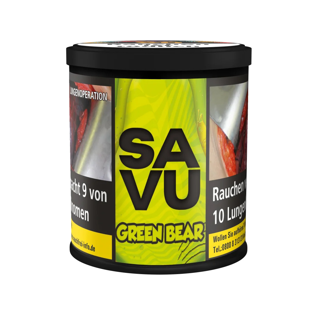 Savu Virginia Shisha Tabak Green Bear 200g Savu Virginia Shisha Tabak Green Bear 200g