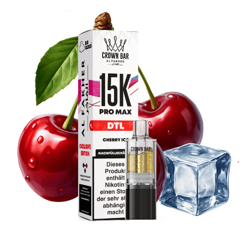 Al Fakher Crown Bar 15k Pro Max DTL Pod Cherry Ice 10ml Al Fakher Crown Bar 15k Pro Max DTL Pod Cherry Ice 10ml