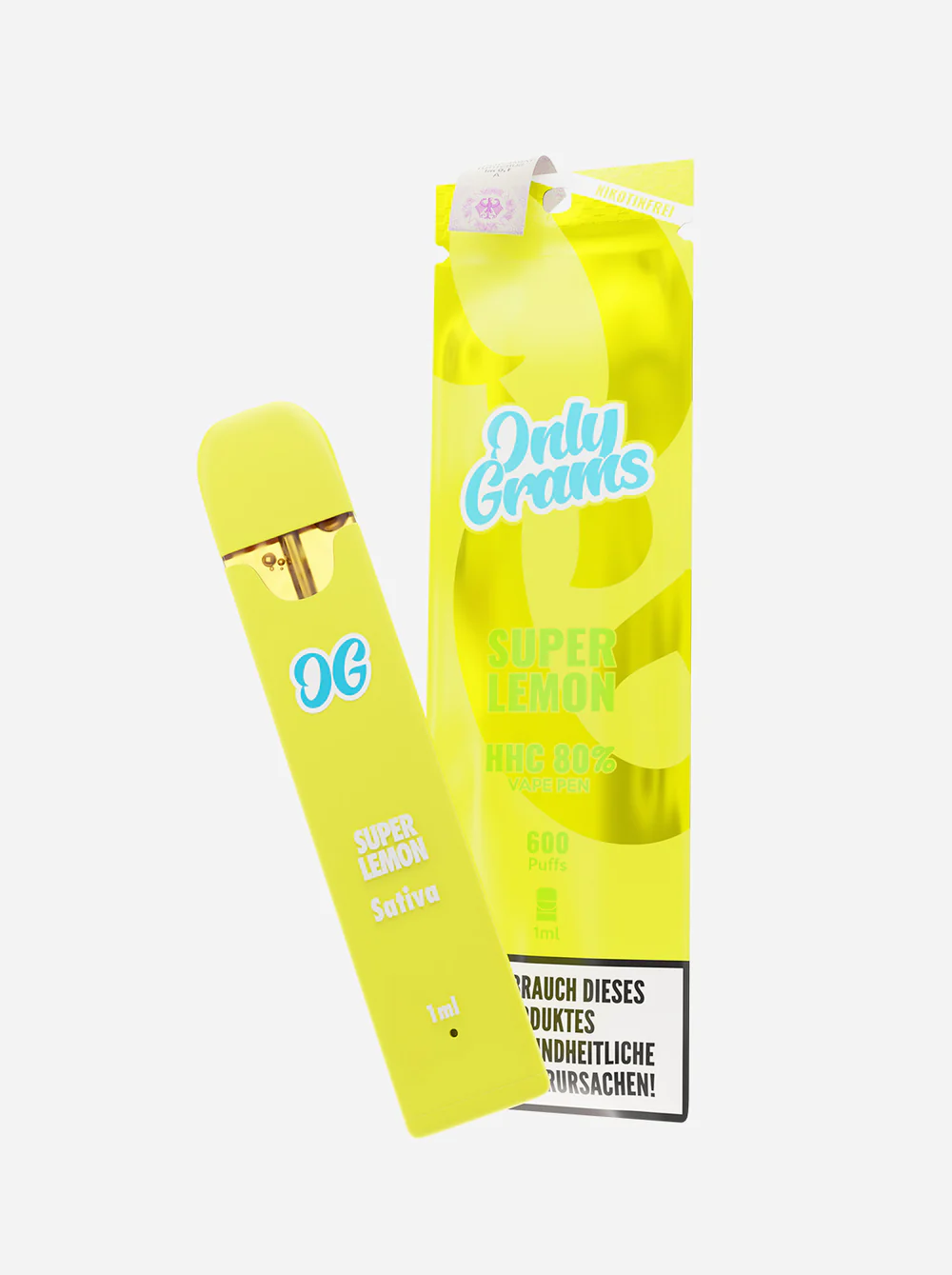 Only Grams - HHC Einweg E-Zigarette (600 Züge) - Super Lemon - 1ml
