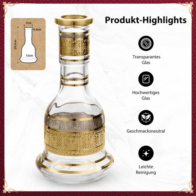 Luna Hookah Shisha Tradi Set Transparent Bowl Luna Hookah Shisha Tradi Set Transparent Bowl