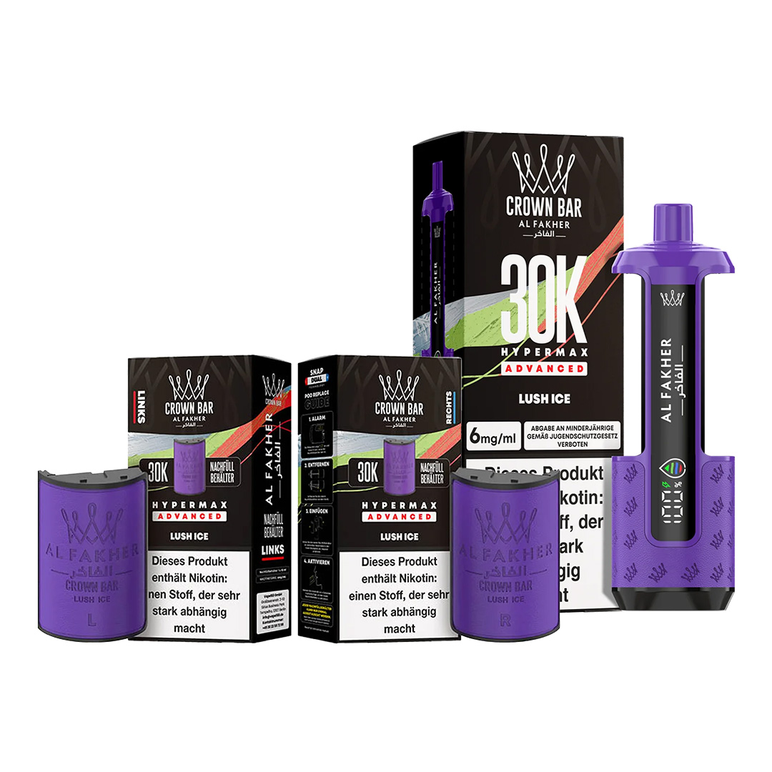 Al Fakher Crown Bar 30K Hypermax Advanced Lush Ice