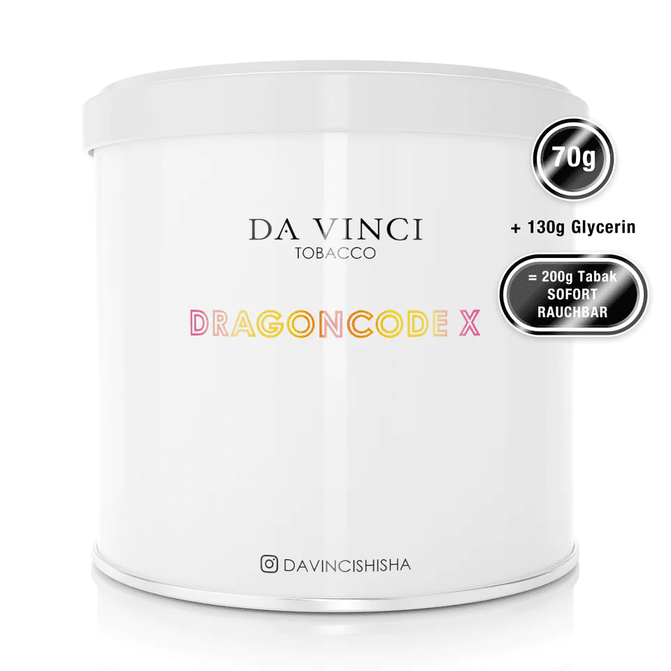 Da Vinci Tobacco - Rohtabak mit Aroma 70g - Dragoncode X
