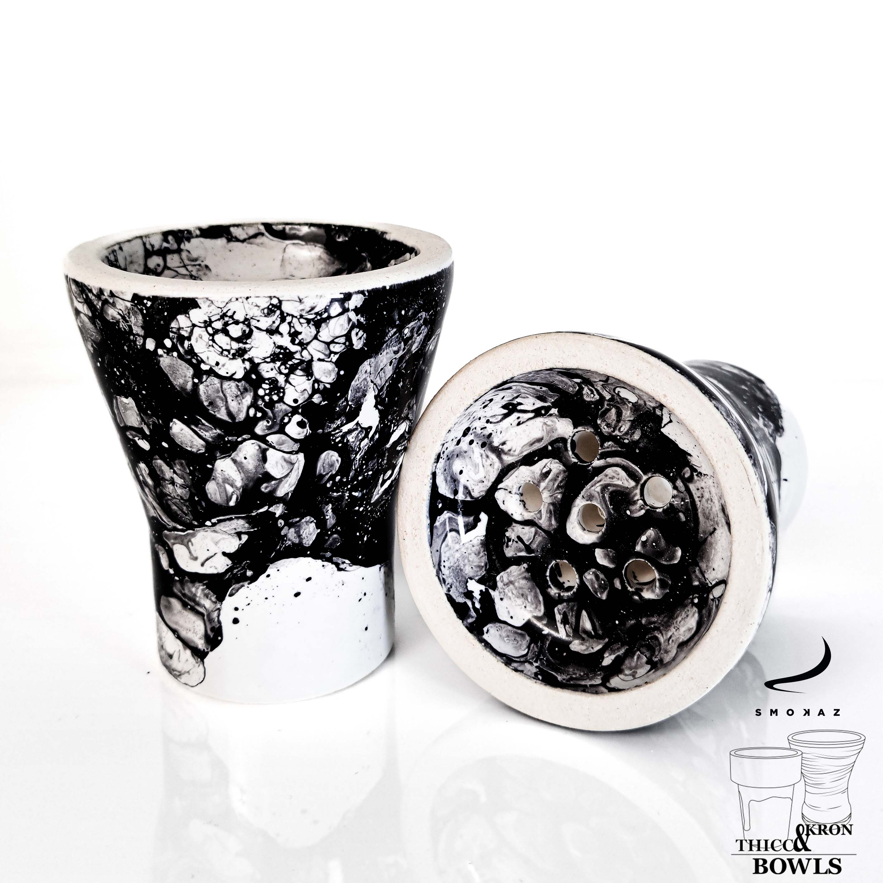 Thicc Bowl Plus Shisha Killer Bowl White Marble Thicc Bowl Plus Shisha Killer Bowl White Marble