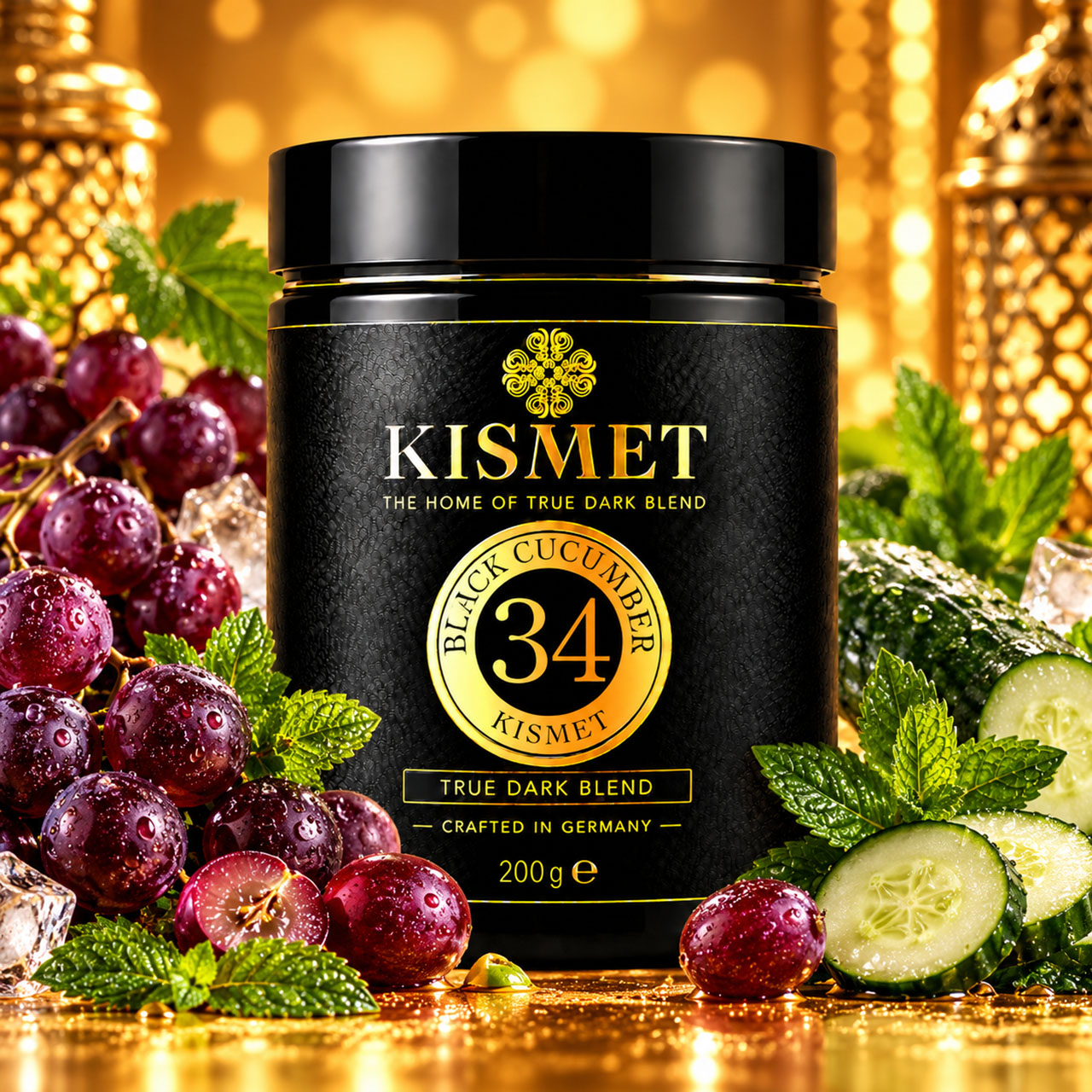 Kismet Darkblend Shisha Tabak Black Cucumber #34 200g