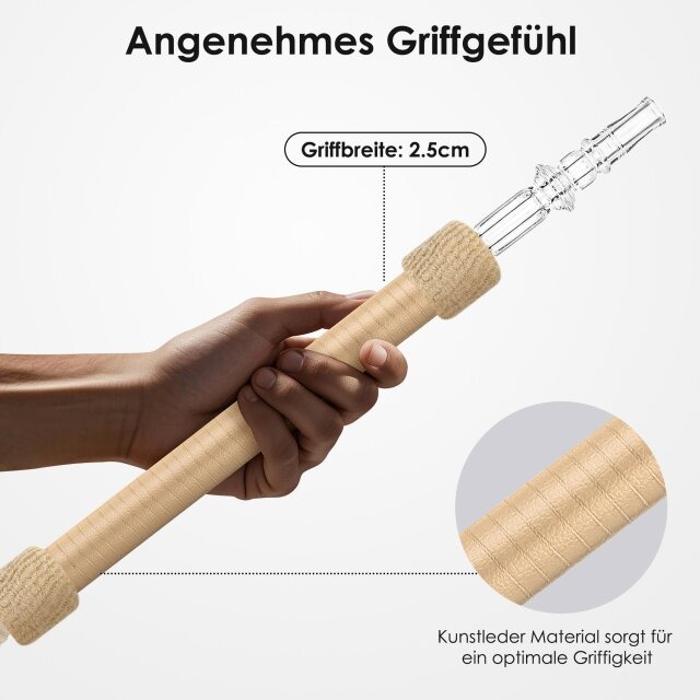 Luna Shisha Tradi Schlauch Kunstleder Beige Griff Luna Shisha Tradi Schlauch Kunstleder Beige Griff