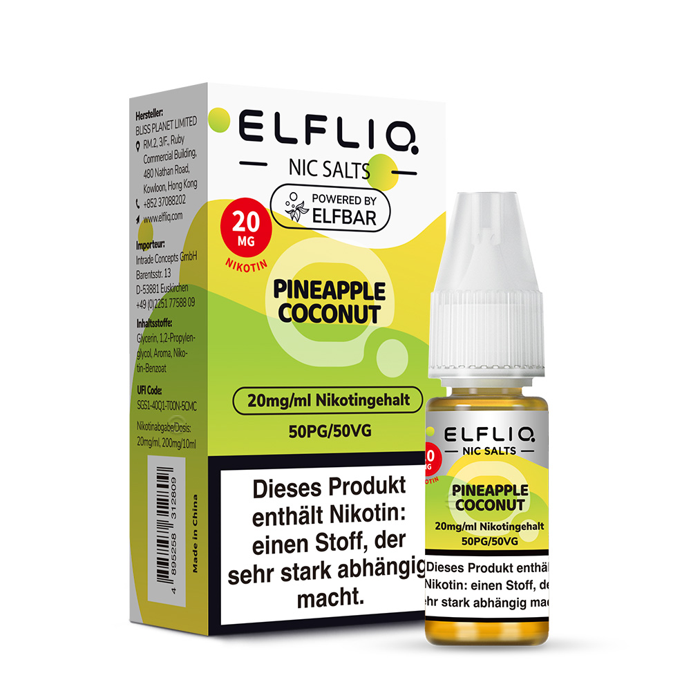 Elfliq Nikotinsalz Liquid Pineapple Coconut 20mg 10ml
