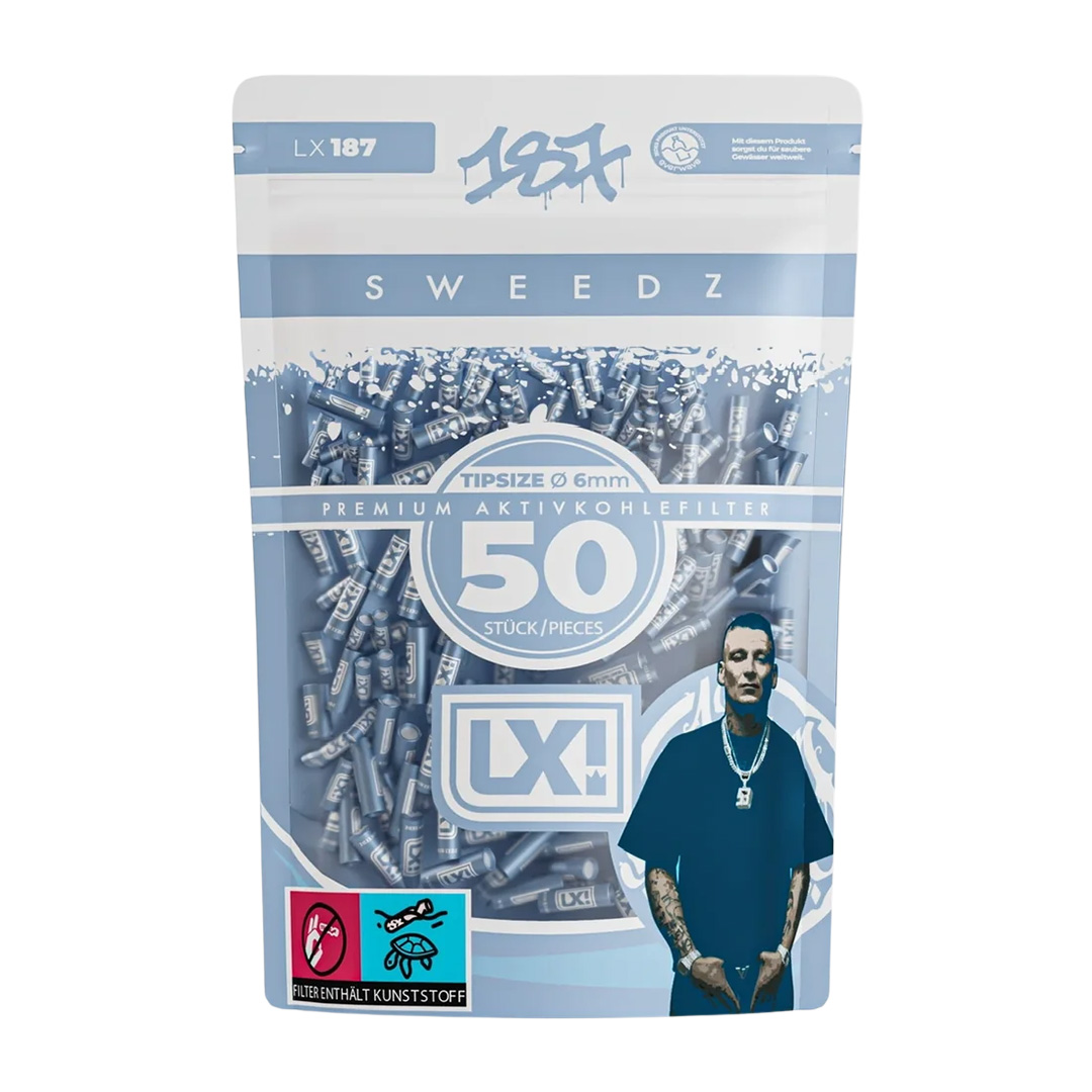 187 Sweedz Aktivkohlefilter LX 6mm 50 Stück