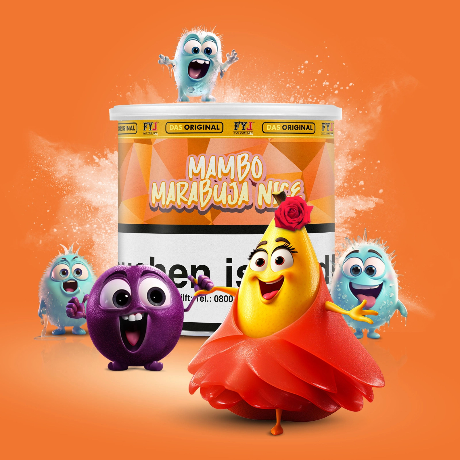 Hookain Fog Your Law Pfeifentabak Mambo Marabuja Nice 70g Hookain Fog Your Law Pfeifentabak Mambo Marabuja Nice 70g