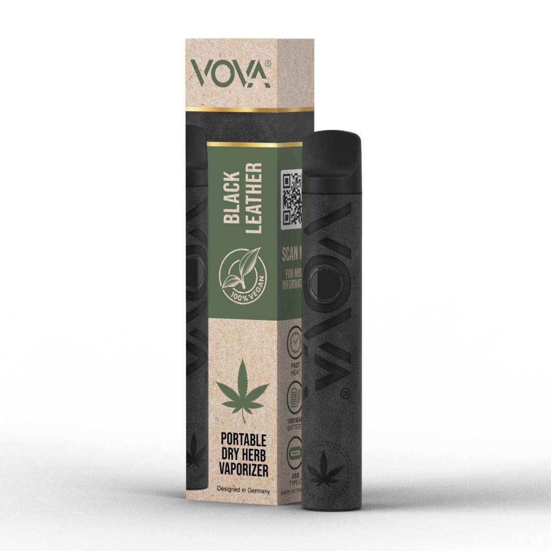 VOVA Cannabis Vaporizer - Black Leather