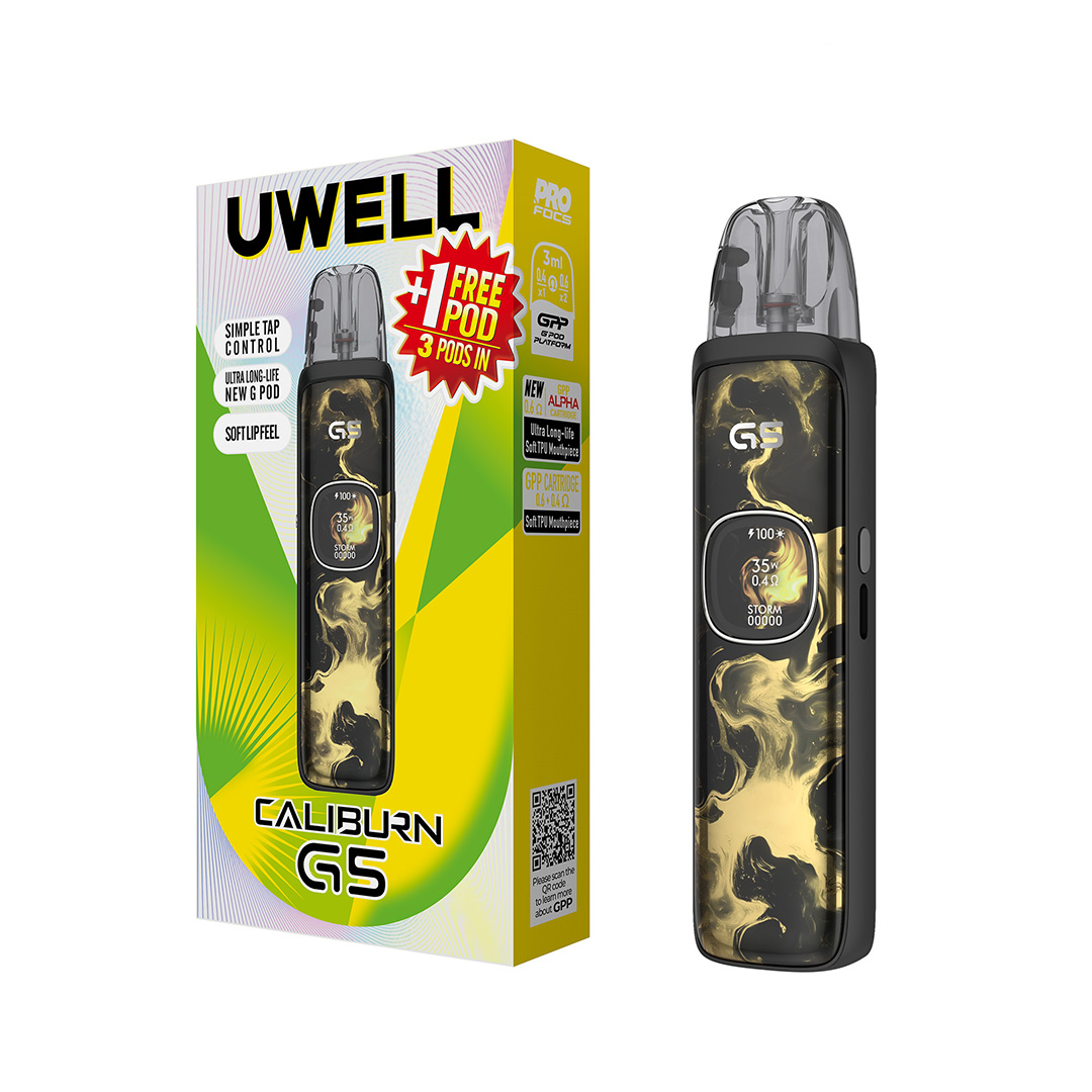 Uwell - Caliburn G5 Pod Kit - Black Gold Uwell - Caliburn G5 Pod Kit - Black Gold