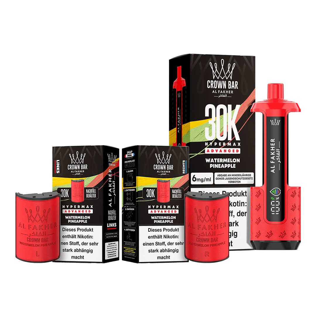 Al Fakher Crown Bar 30K Hypermax Advanced Watermelon Pineapple