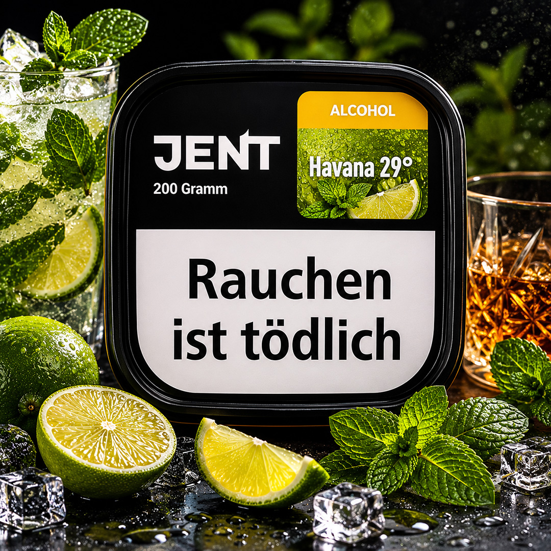 Jent Darkblend Shisha Tabak Alcohol Line Havana 29 200g Jent Darkblend Shisha Tabak Alcohol Line Havana 29 200g