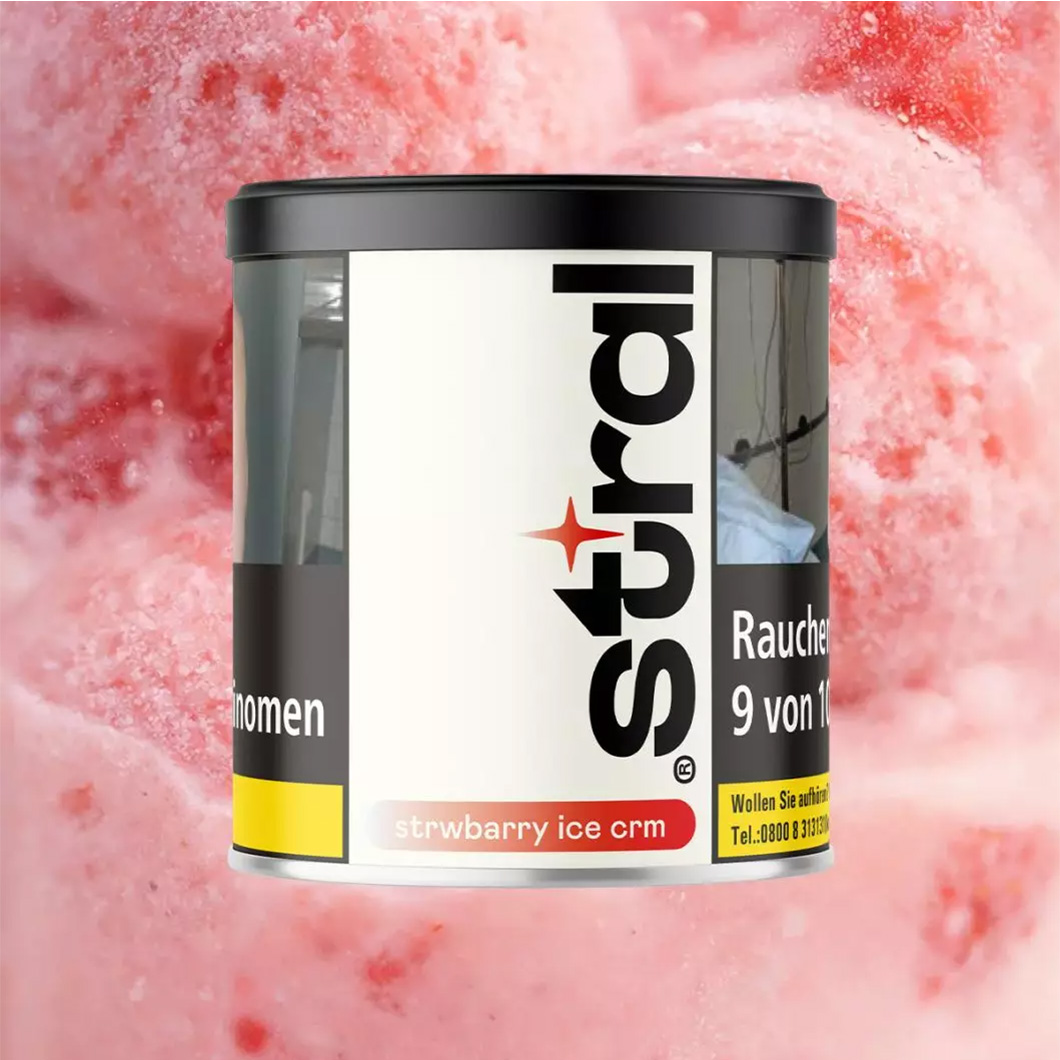 Stral Virginia Shisha Tabak Strawberry Ice Cream 200g