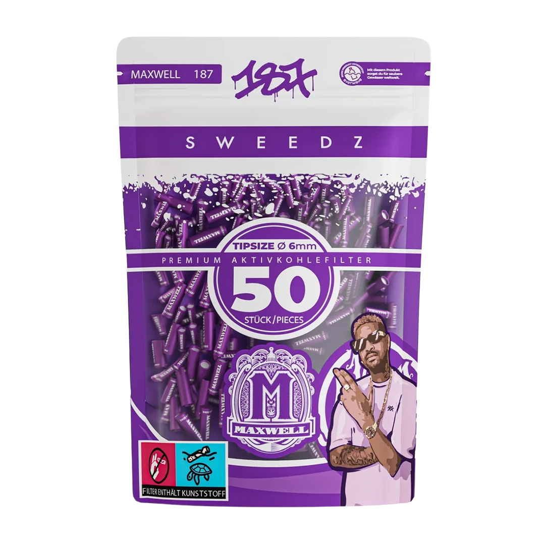 187 Sweedz Aktivkohlefilter Maxwell 6mm 50 Stück