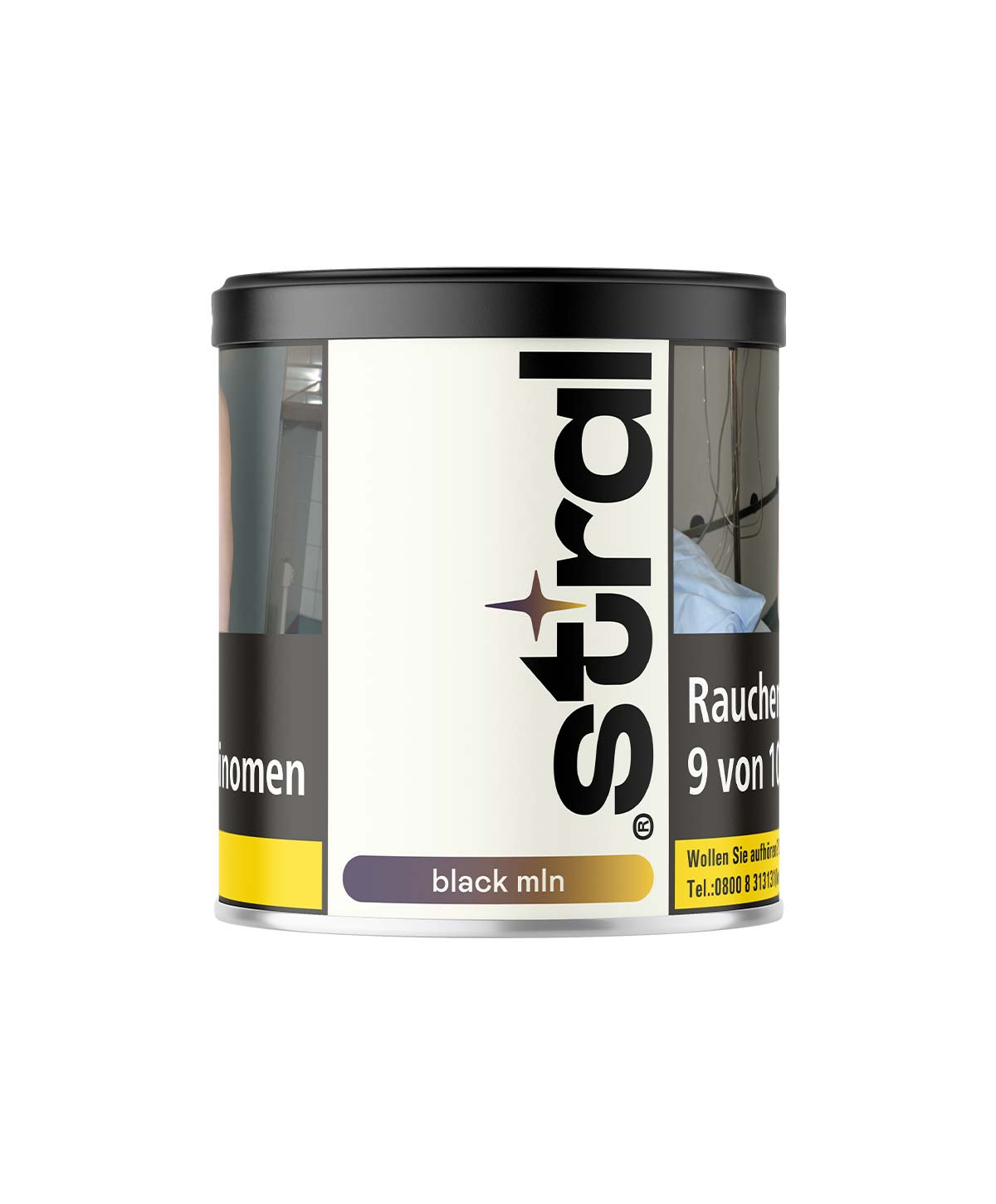 Stral Shisha Tabak Black Mln 200g