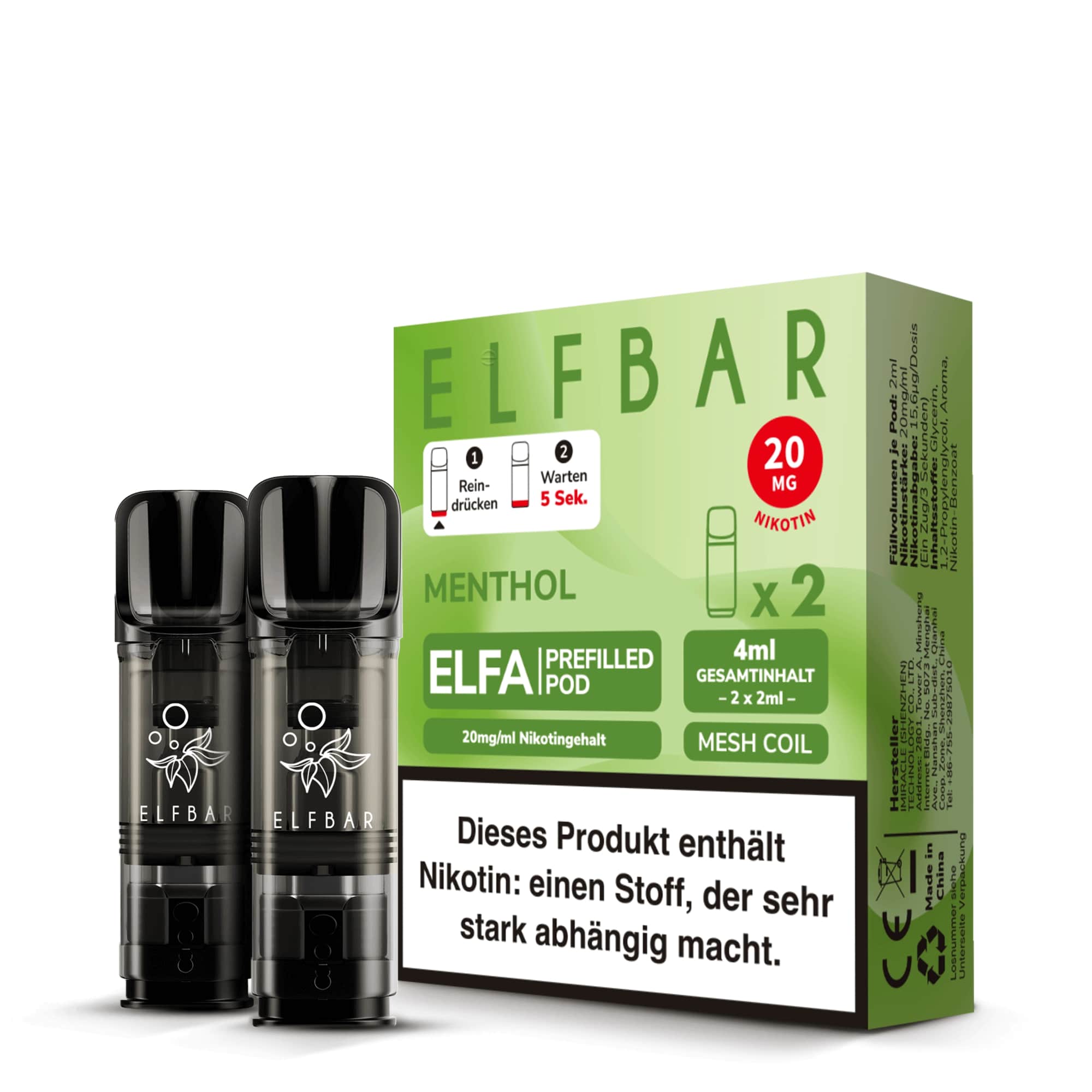 Elfbar Elfa Pod System Menthol Elfbar Elfa Pod System Menthol