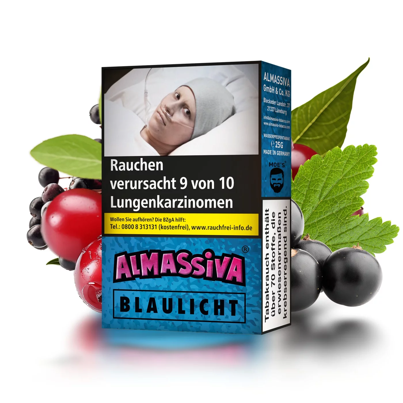 Al Massiva Shisha Tabak Blaulicht 25g Al Massiva Shisha Tabak Blaulicht 25g