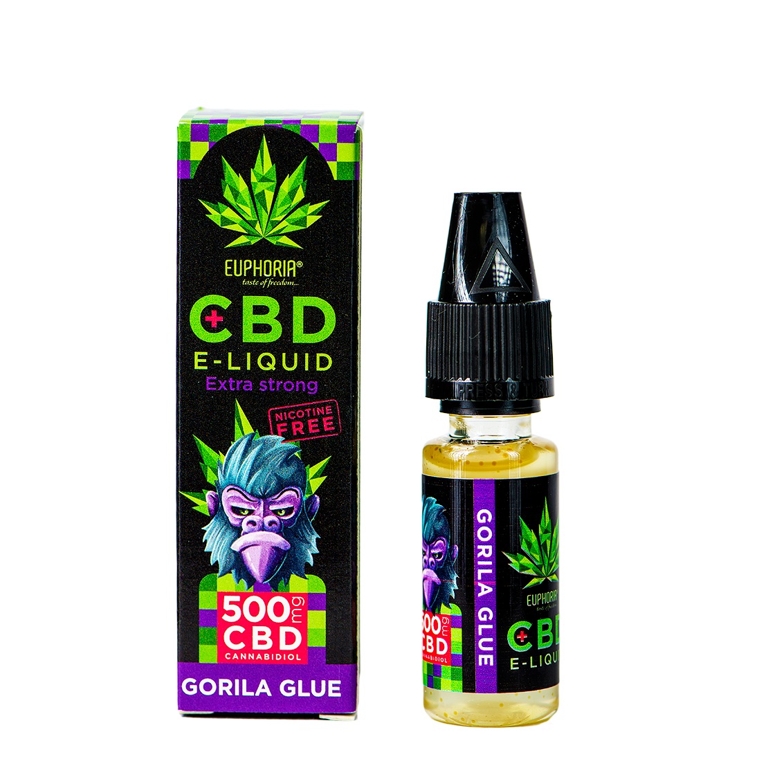 Euphoria CBD Liquid Gorilla Glue 10ml Euphoria CBD Liquid Gorilla Glue 10ml