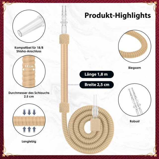 Luna Hookah Shisha Tradi Set Transparent Schlauch Luna Hookah Shisha Tradi Set Transparent Schlauch