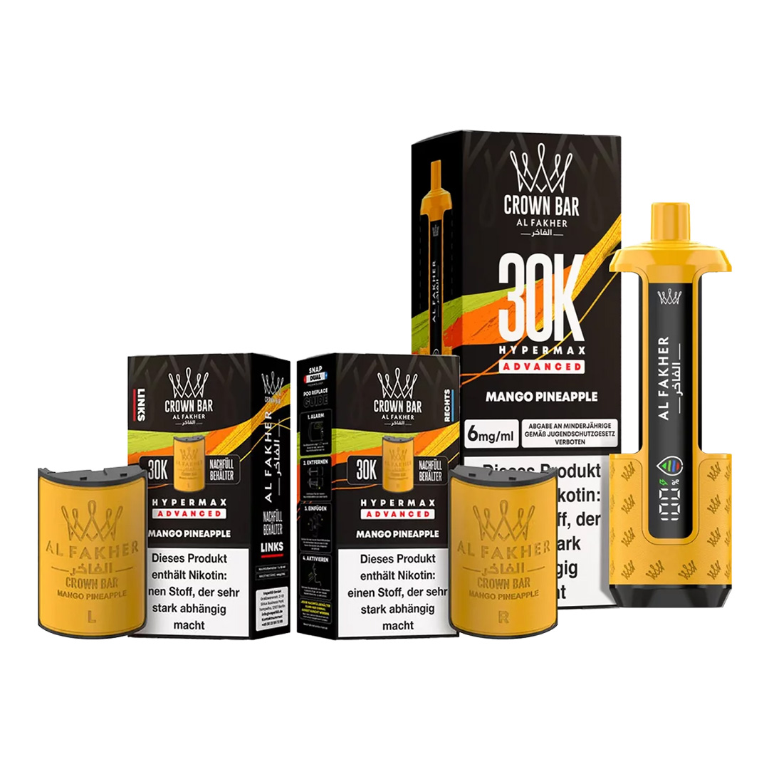 Al Fakher Crown Bar 30K Hypermax Advanced Mango Pineapple