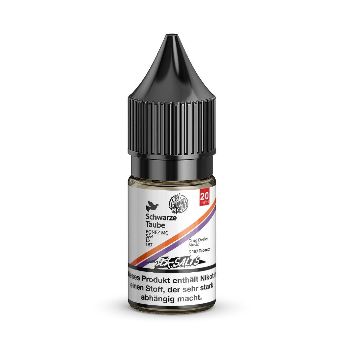 187 Strassenbande - Schwarze Taube Nikotinsalz Liquid 10ml | 20mg/ml