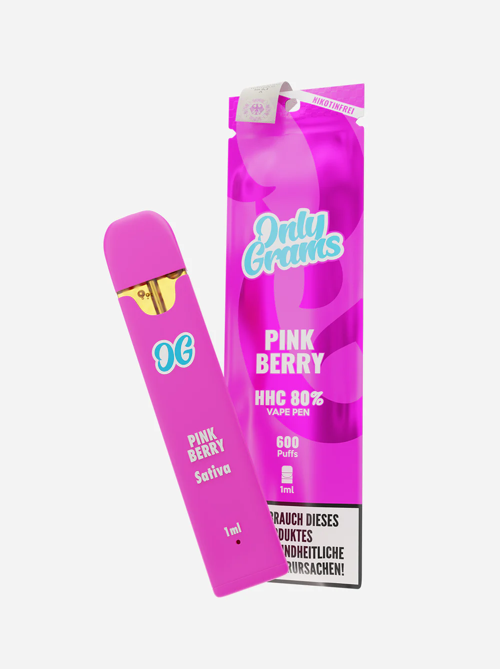 Only Grams - HHC Einweg E-Zigarette (600 Züge) - Pink Berry - 1ml
