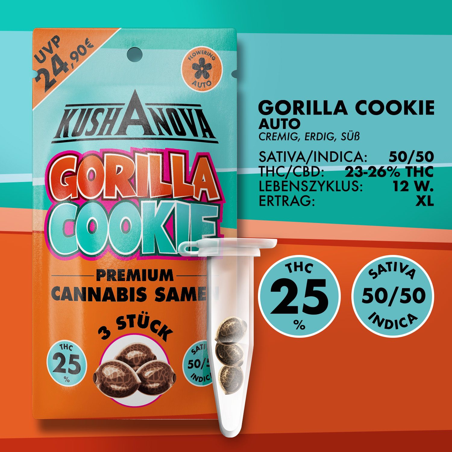 Kushanova Cannabissamen Gorilla Cookie Kushanova Cannabissamen Gorilla Cookie