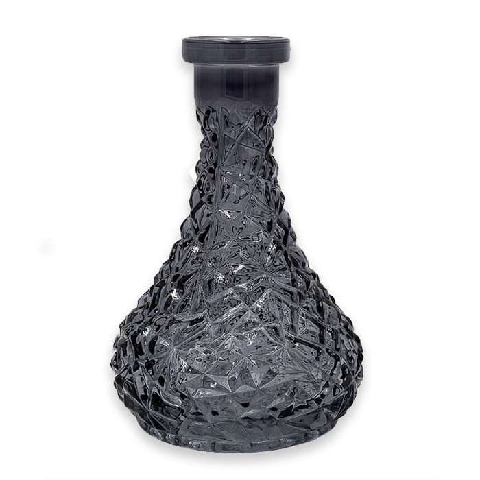 Vessel Glass - Drop Crystal Grey Smoke