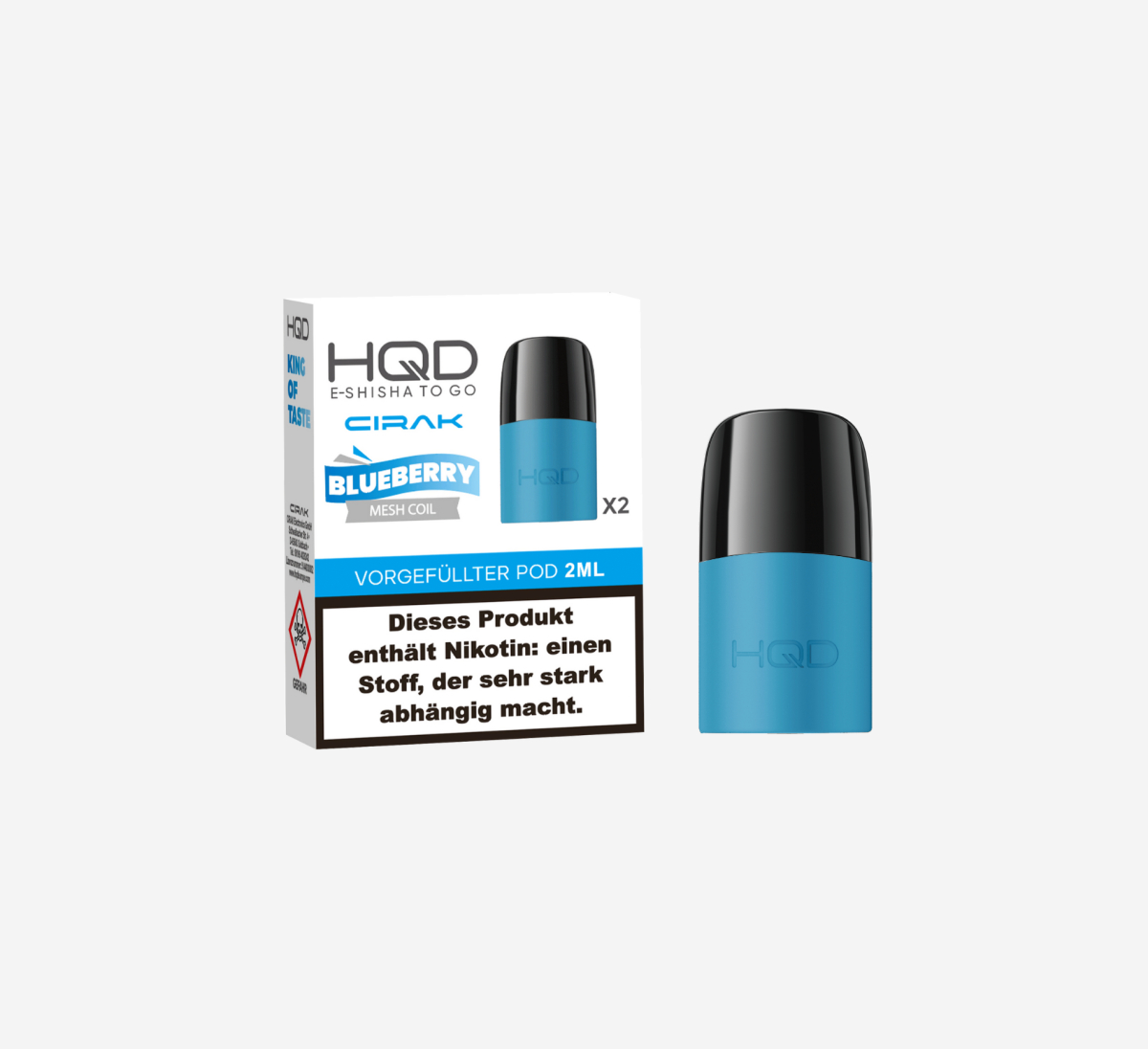 HQD Cirak Pod - Blueberry 1,8% Nikotin (2 Pods)