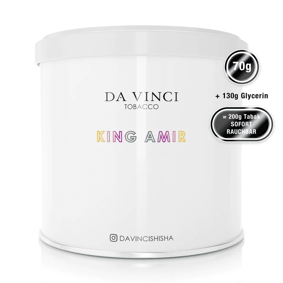Da Vinci Tobacco - Rohtabak mit Aroma 70g - King Amir