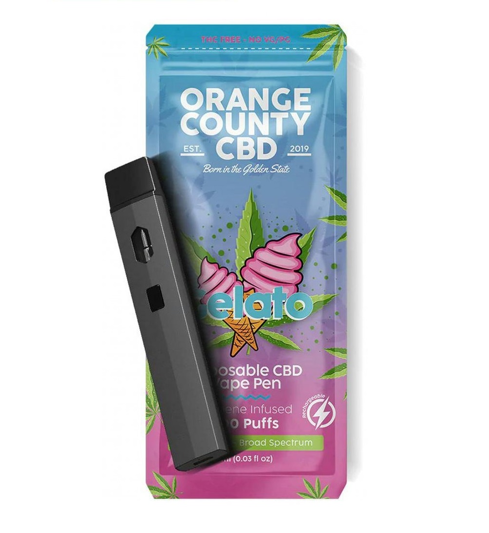 Orange County CBD Vape Einweg E-Zigarette 600mg - Gelato - 1ml