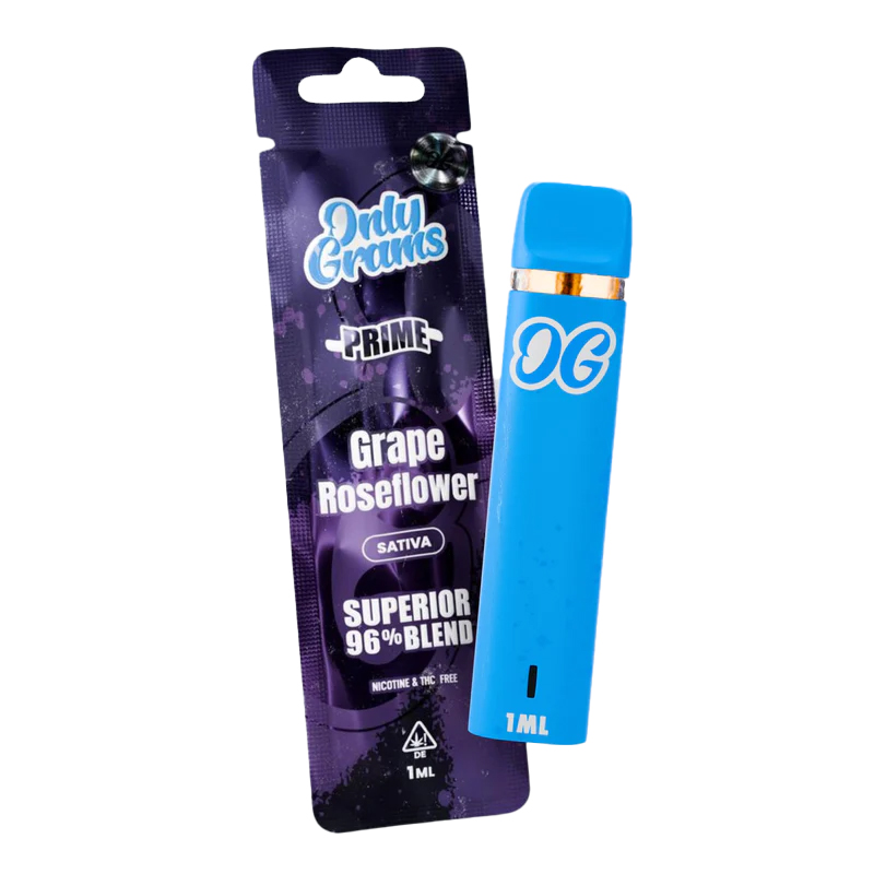 Only Grams Superior Blend Vape Grape Roseflower 1ml Only Grams Superior Blend Vape Grape Roseflower 1ml