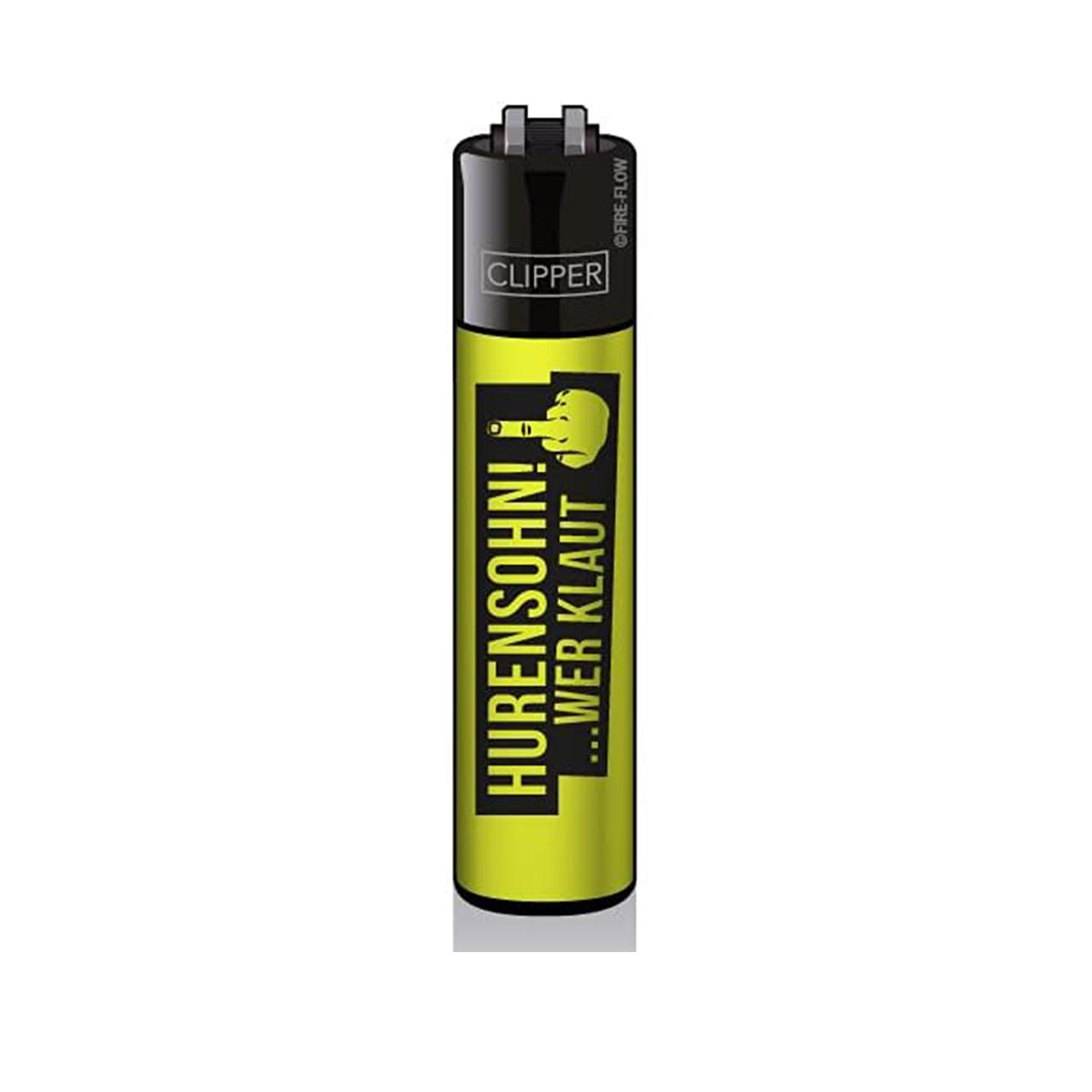 Clipper Feuerzeug Hurensohn Wer Klaut Collection Neon Gelb Clipper Feuerzeug Hurensohn Wer Klaut Collection Neon Gelb