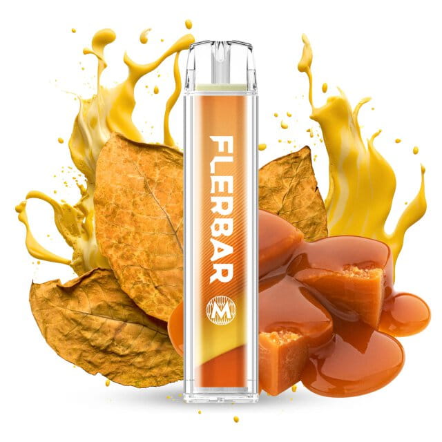 flerbar-e-zigarette-mit-nikotin-caramel-tobacco Flerbar Vape Einweg E-Zigarette Caramel Tobacco 2% Nikotin