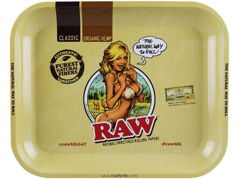Raw Rolling Tray Drehunterlage Girl Raw Rolling Tray Drehunterlage Girl