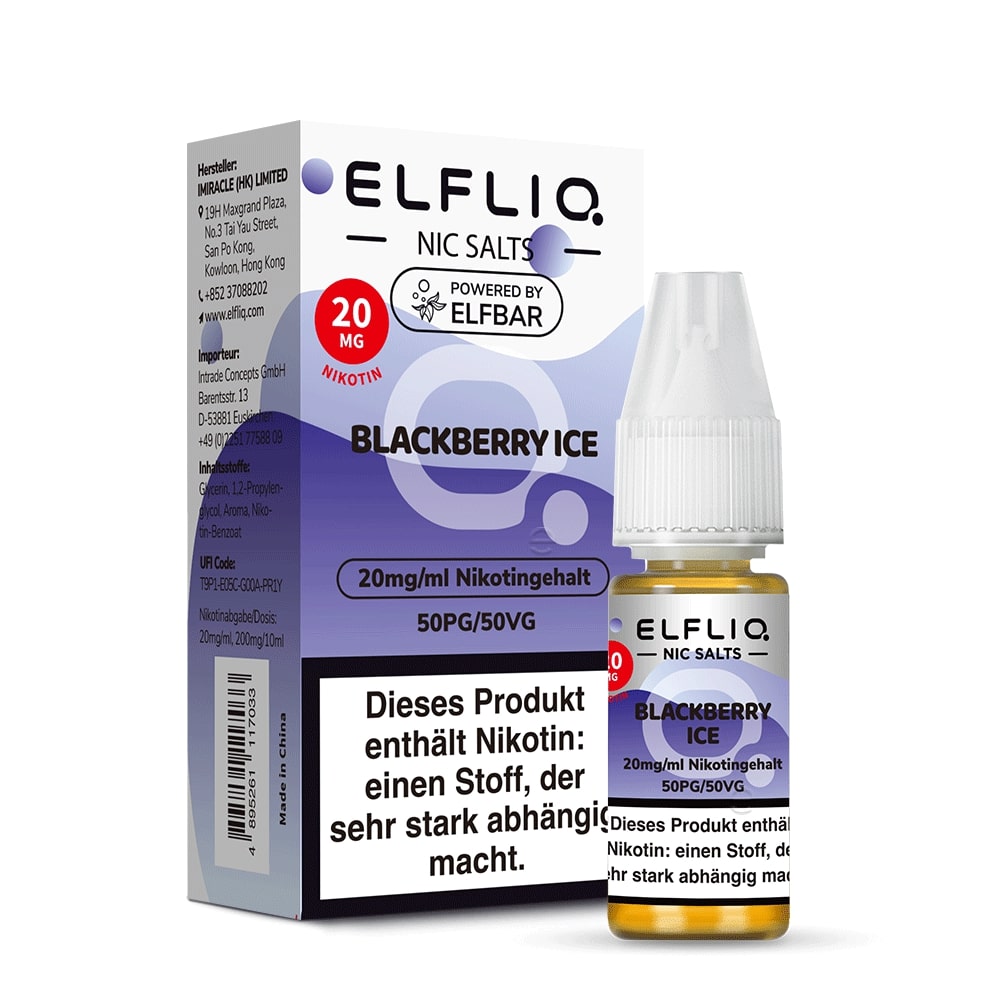 Elfliq - Blackberry Ice Nikotinsalz Liquid 10ml | 20mg/ml