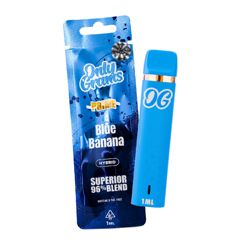 Only Grams Superior Blend Vape Blue Banana 1ml Only Grams Superior Blend Vape Blue Banana 1ml