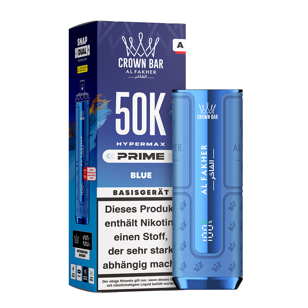 Al Fakher Crown Bar 50K Hypermax Prime Basisgerät Blue