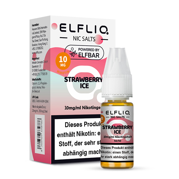 Elfbar Elfliq Strawberry Ice 10mg 10ml Elfbar Elfliq Strawberry Ice 10mg 10ml