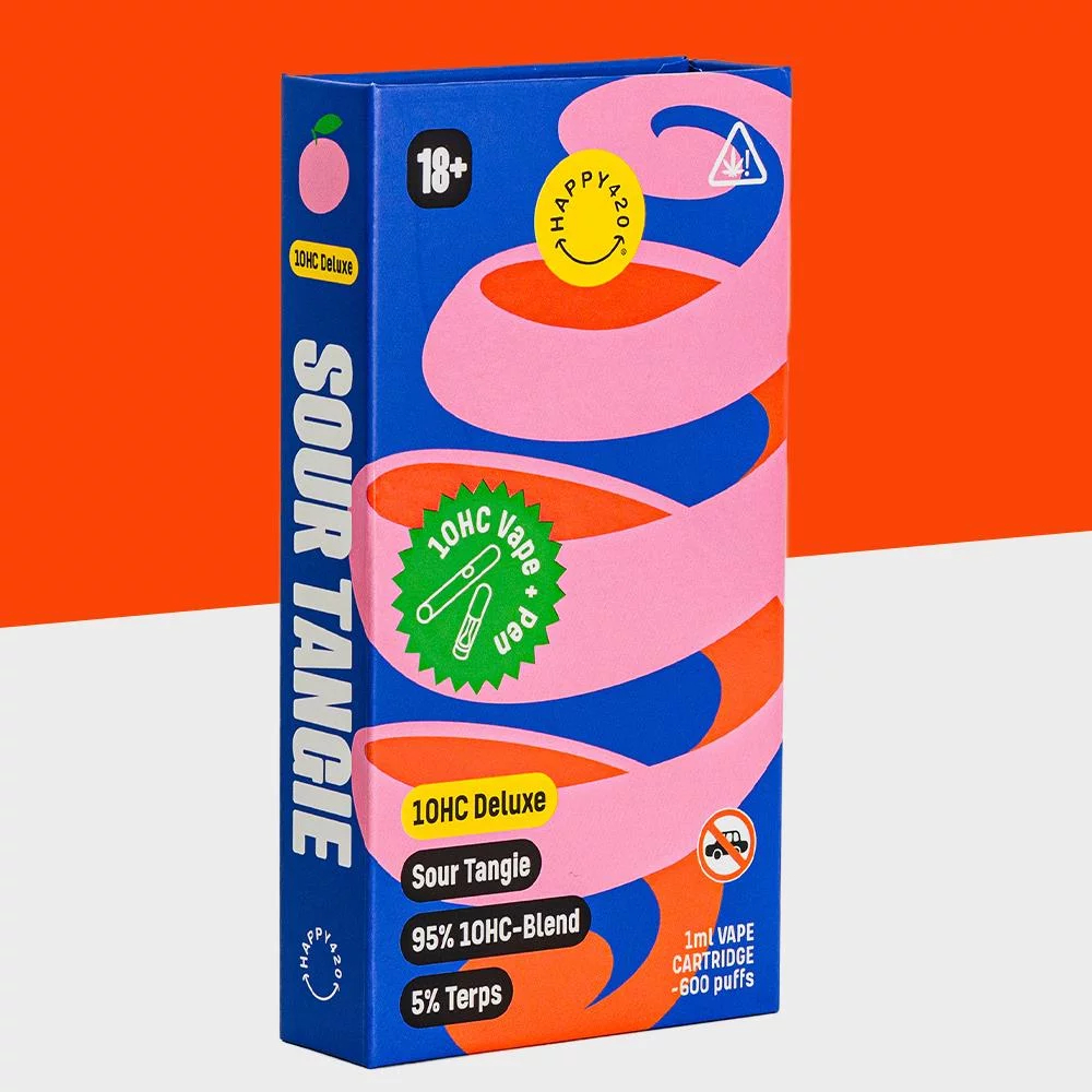 Happy 420 10-HC Deluxe Vape Sour Tangie Happy 420 10-HC Deluxe Vape Sour Tangie