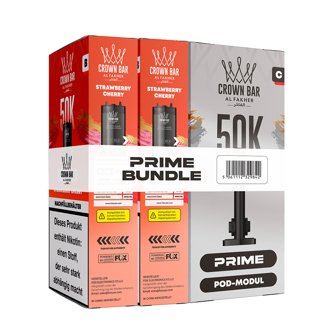 Al Fakher Crown Bar 50k Hypermax Prime Pod Bundle Strawberry Cherry Al Fakher Crown Bar 50k Hypermax Prime Pod Bundle Strawberry Cherry