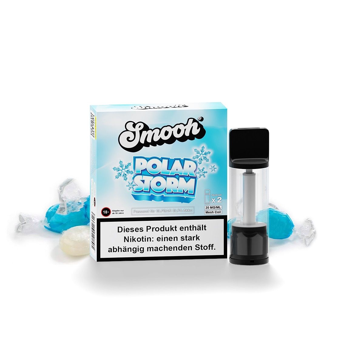 Smooh - POD - Polar Storm 2% Nikotin 600 Züge (2 Pods)